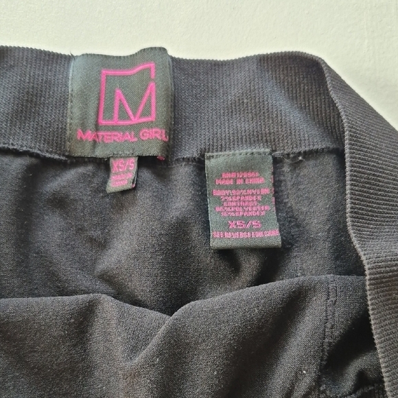 Material Girl Black Leggings with Pink Accents - Picture 2 of 4